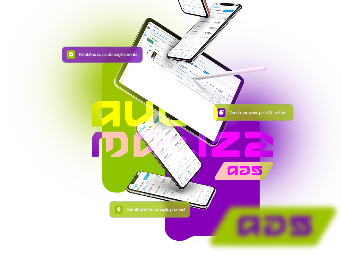 Fundo ilustrativo Automatize Ads para dispositivos móveis